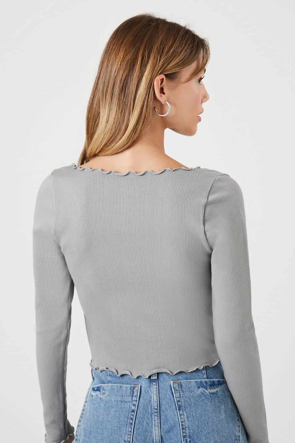 Lettuce-Edge Long-Sleeve Top - Image 3