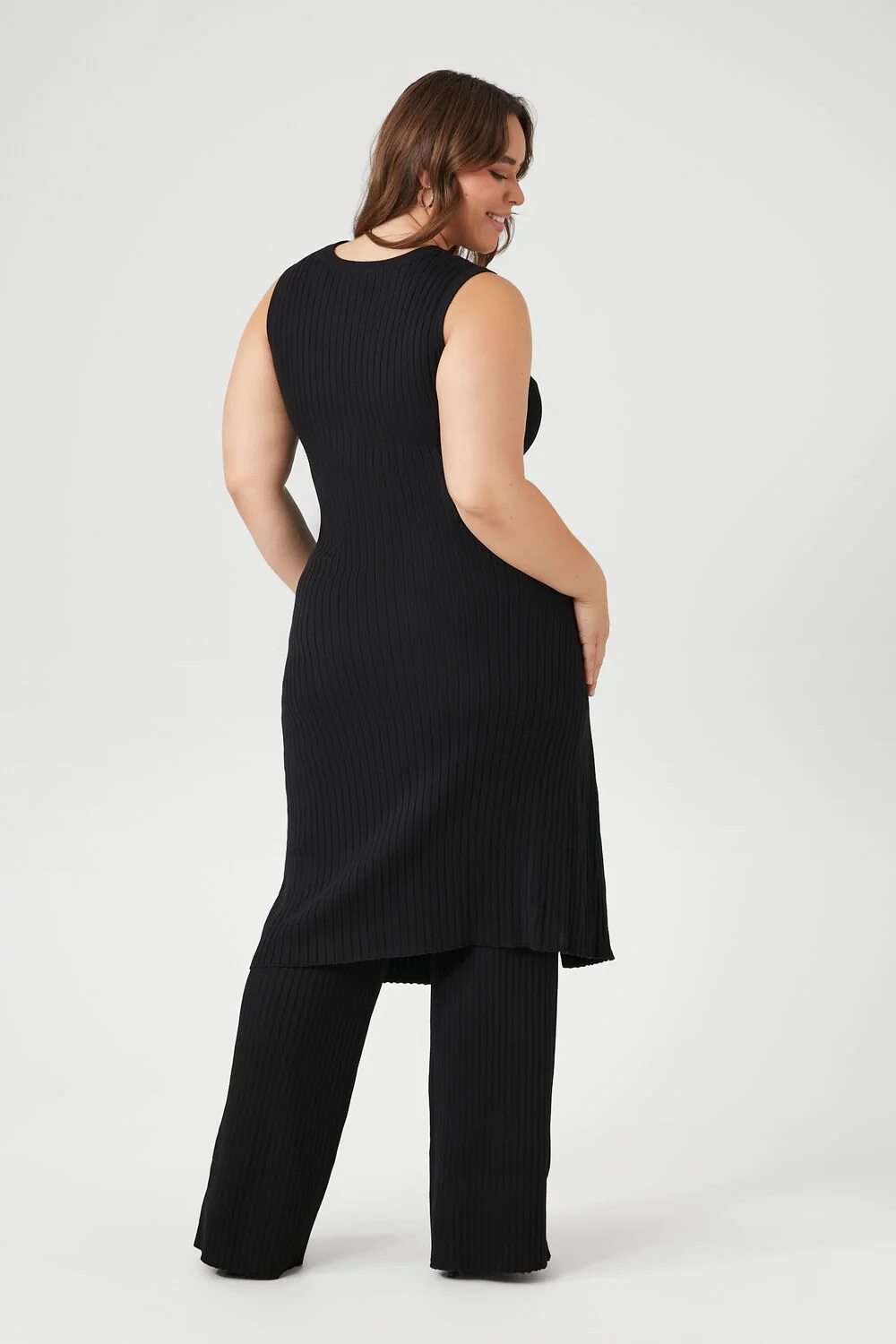 Plus Size Sweater-Knit Tunic & Pants Set - Image 3