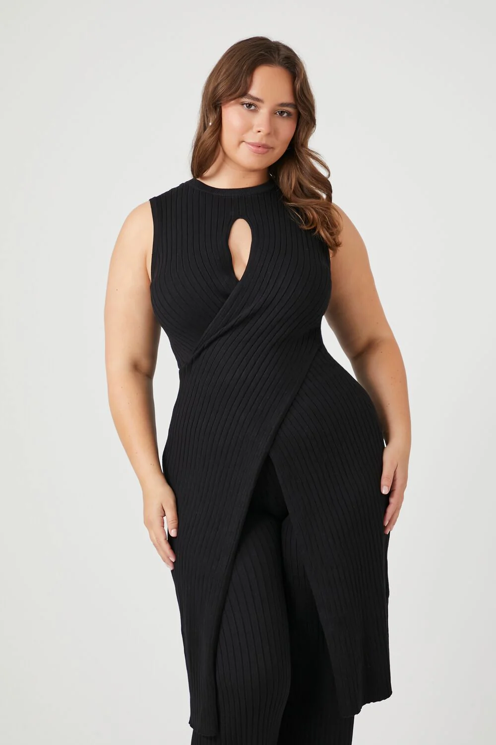 Plus Size Sweater-Knit Tunic & Pants Set - Image 5