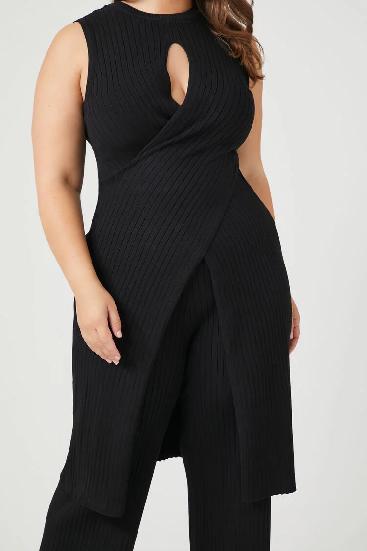 Plus Size Sweater-Knit Tunic & Pants Set - Image 7