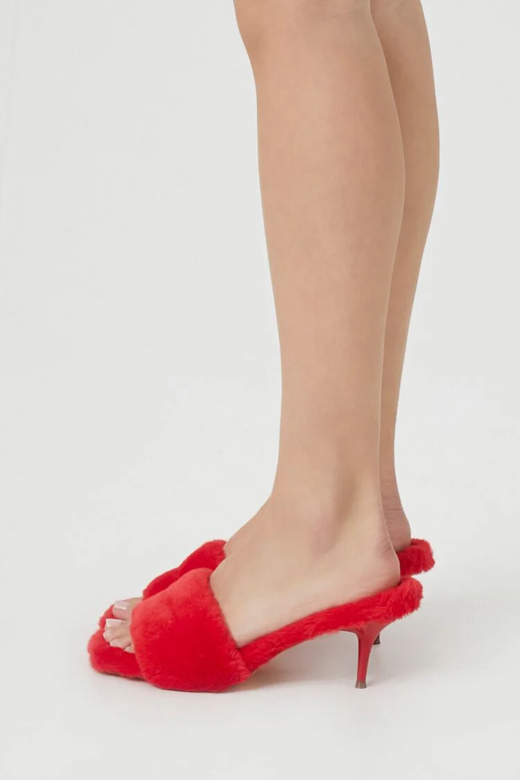 Faux Fur Stiletto Heels - Image 2