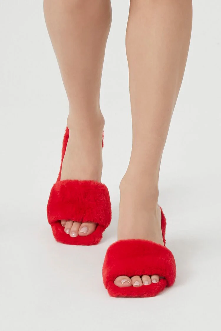 Faux Fur Stiletto Heels - Image 4