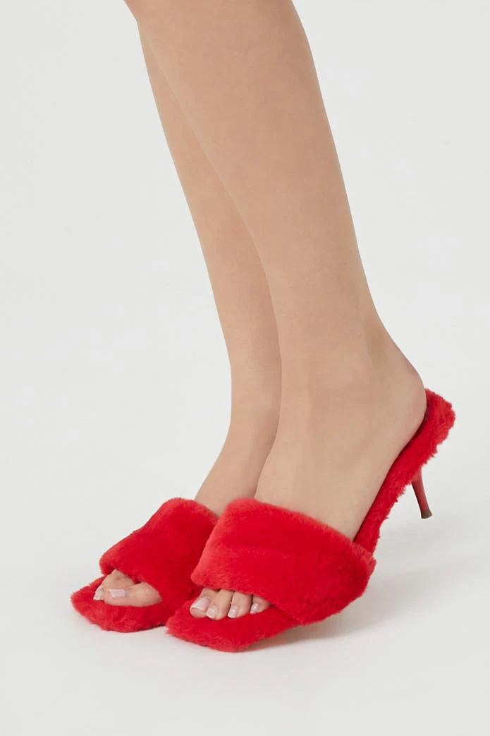 Faux Fur Stiletto Heels - Image 5