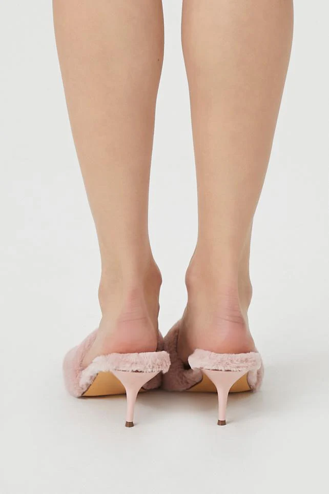 Faux Fur Stiletto Heels - Image 8