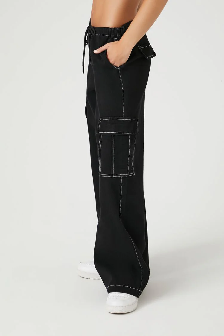 Drawstring Cargo Jeans - Image 3