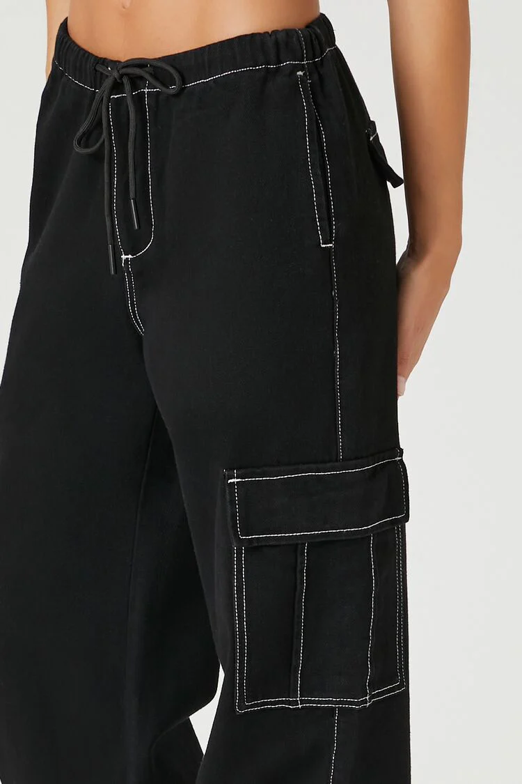 Drawstring Cargo Jeans - Image 5