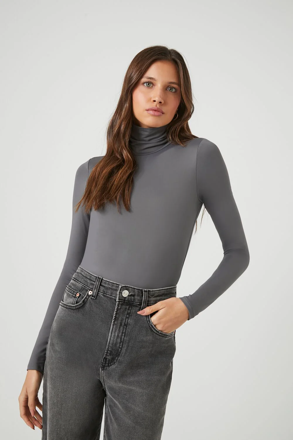 Fitted Mock Neck Bodysuit - Image 19
