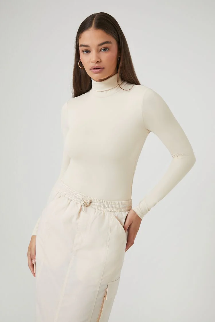 Fitted Mock Neck Bodysuit - Image 7