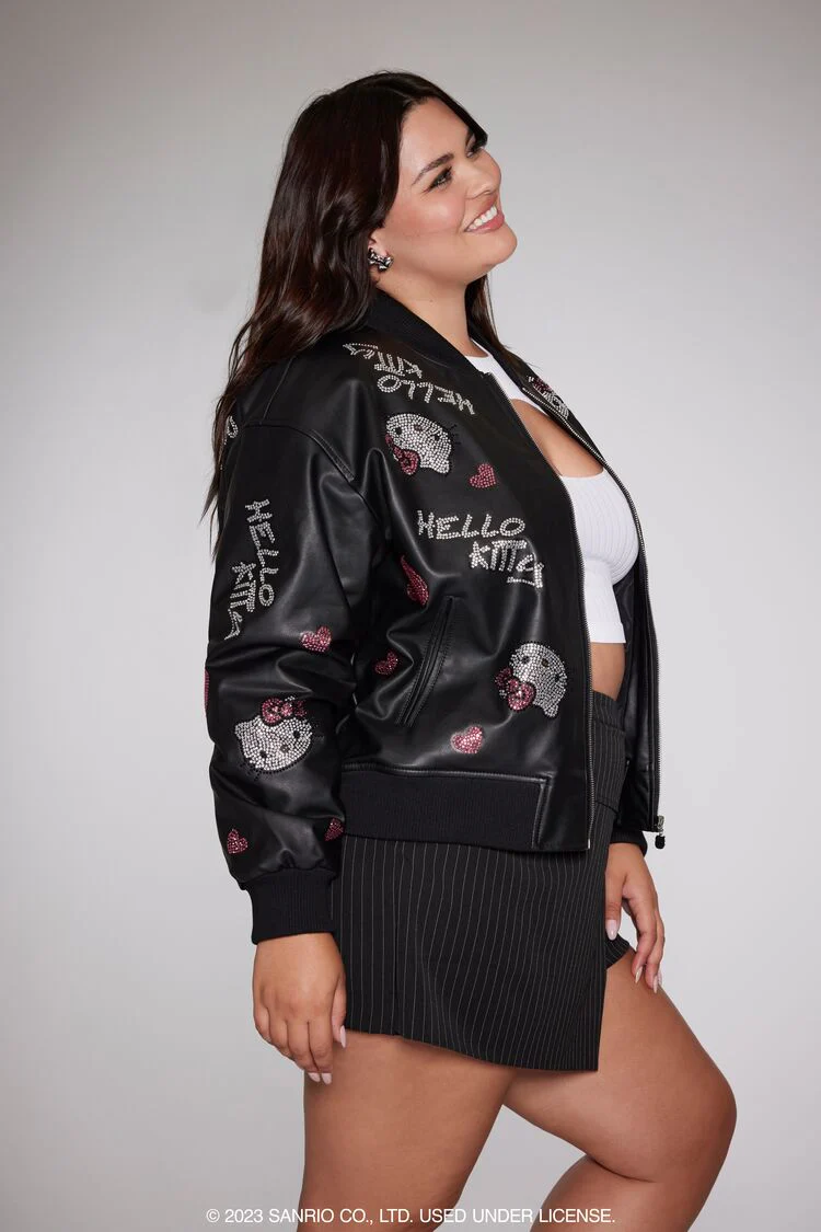 Plus Size Hello Kitty Bomber Jacket - Image 2