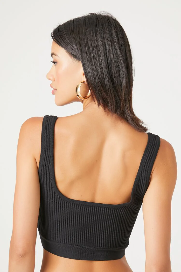 Sweater-Knit Cropped Tank Top - Image 2