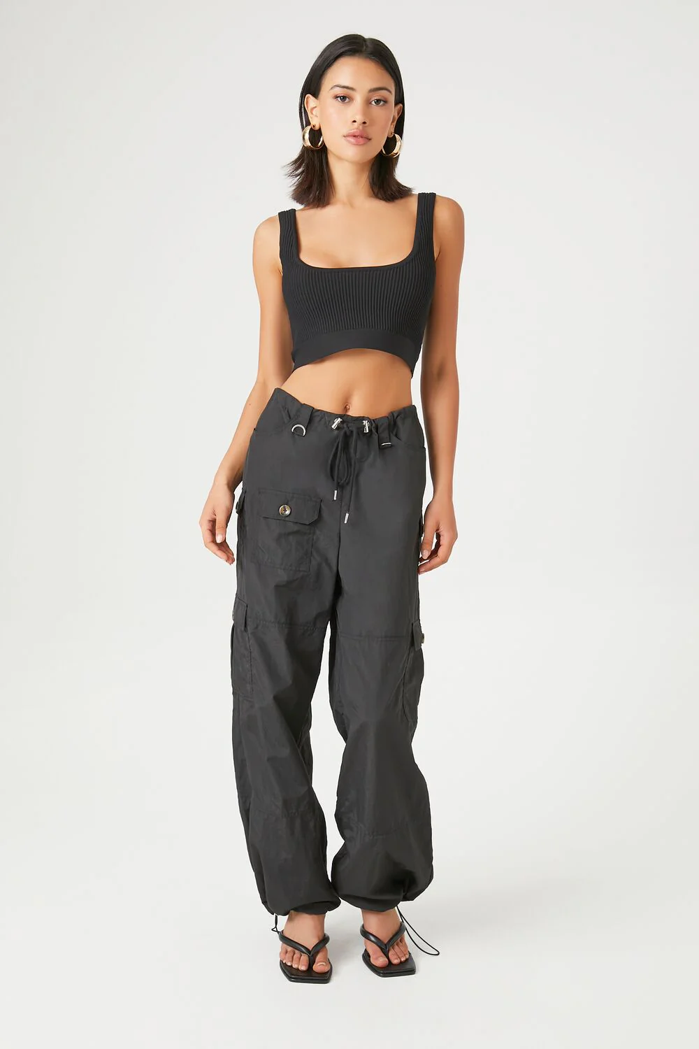 Sweater-Knit Cropped Tank Top - Image 3