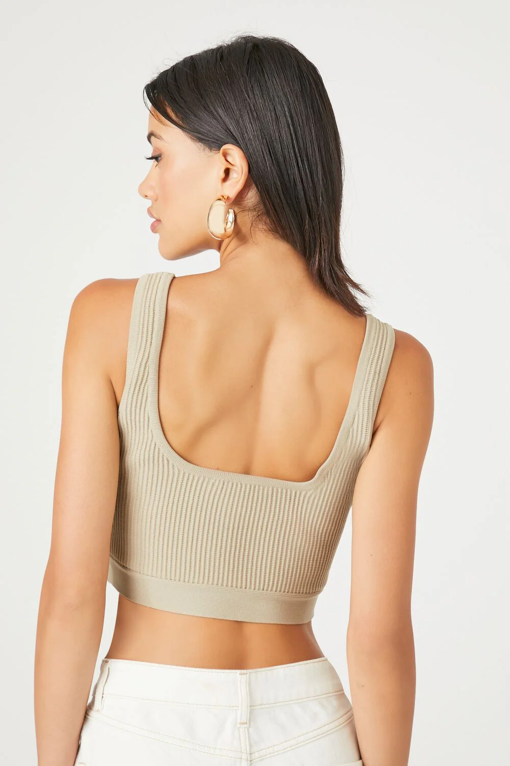Sweater-Knit Cropped Tank Top - Image 7