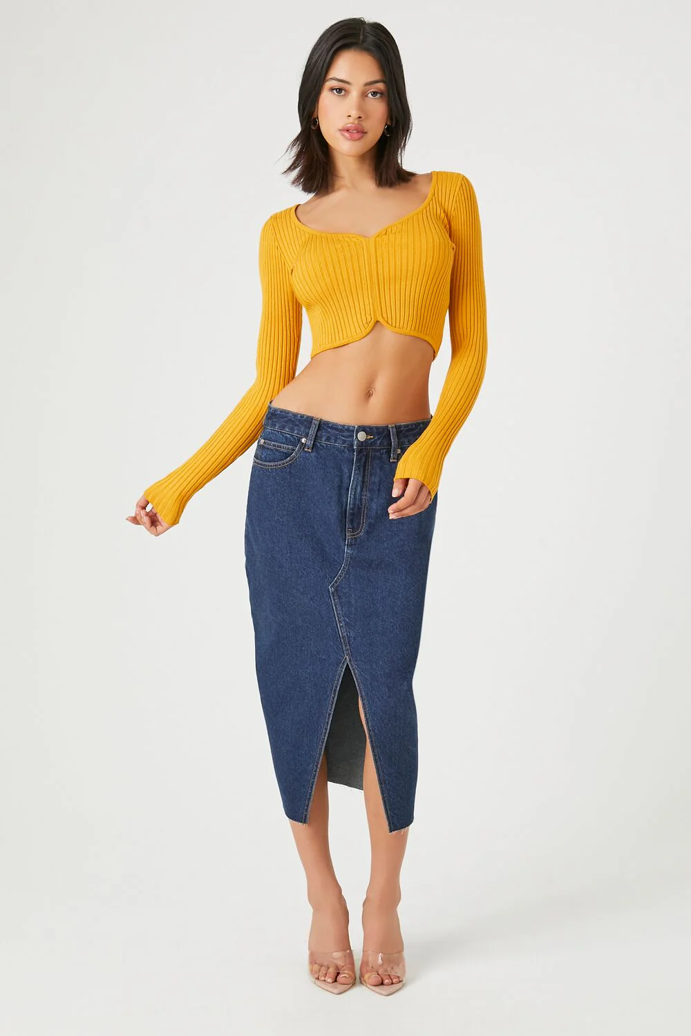 Ribbed Sweater-Knit Crop Top - Image 4