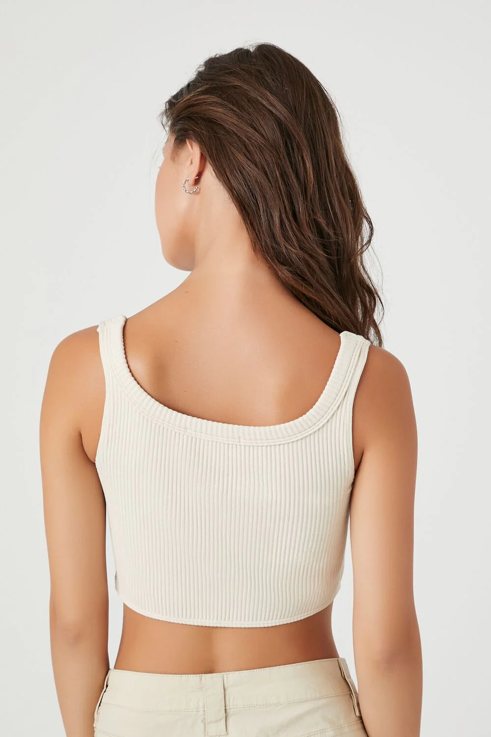 Seamless Curve-Hem Cropped Tank Top - Image 3