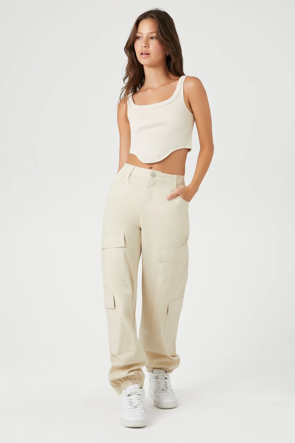 Seamless Curve-Hem Cropped Tank Top - Image 4