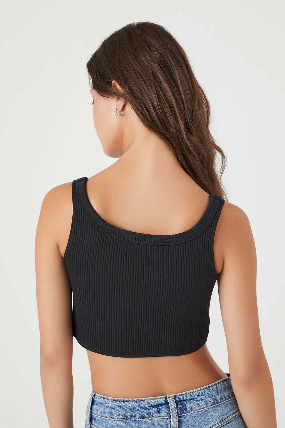 Seamless Curve-Hem Cropped Tank Top - Image 8