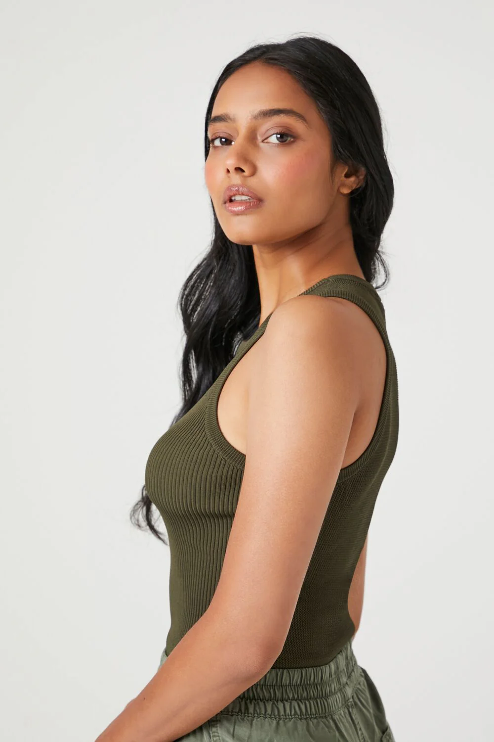 Sweater-Knit Sleeveless Bodysuit - Image 2