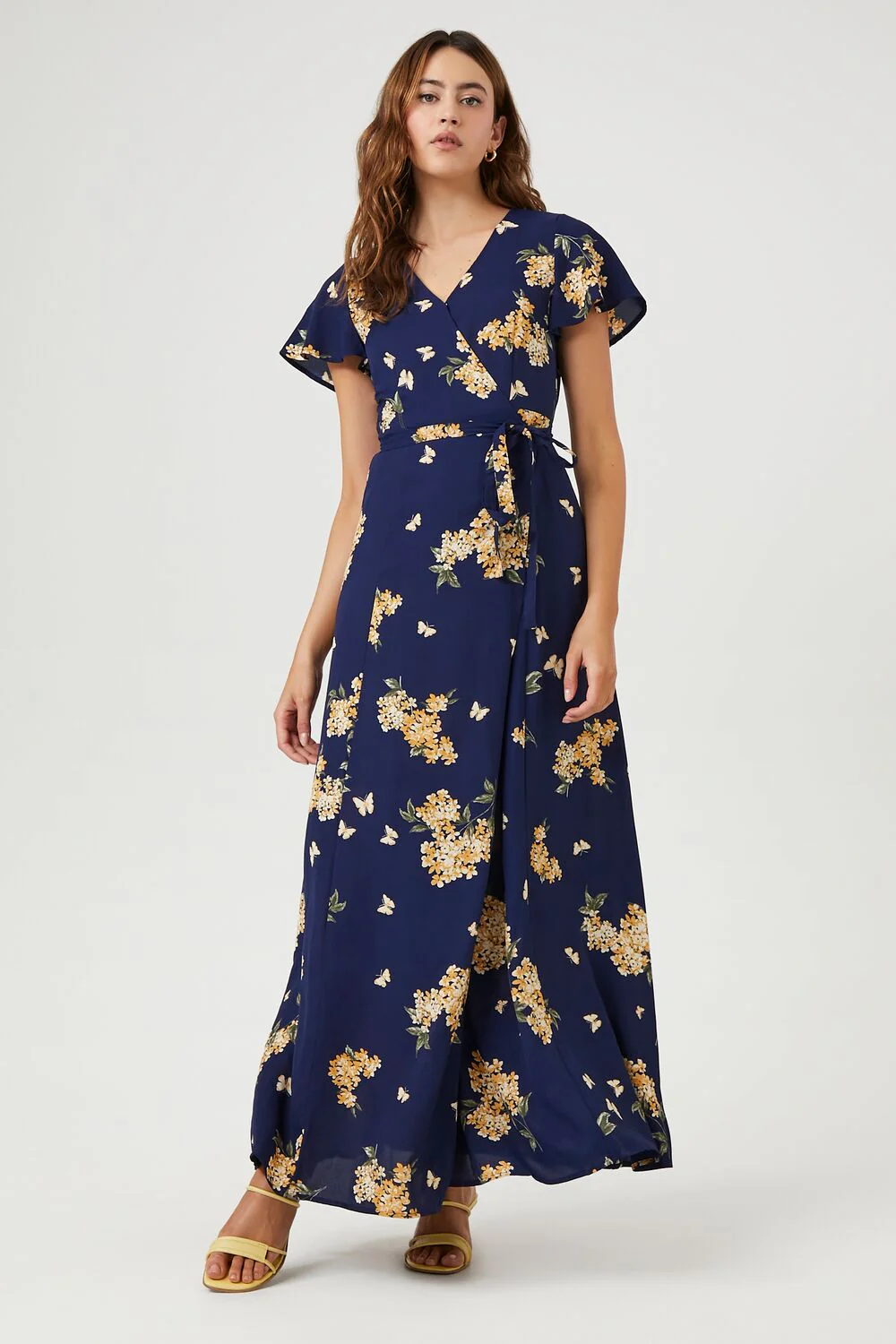 Floral Print Maxi Wrap Dress - Image 2