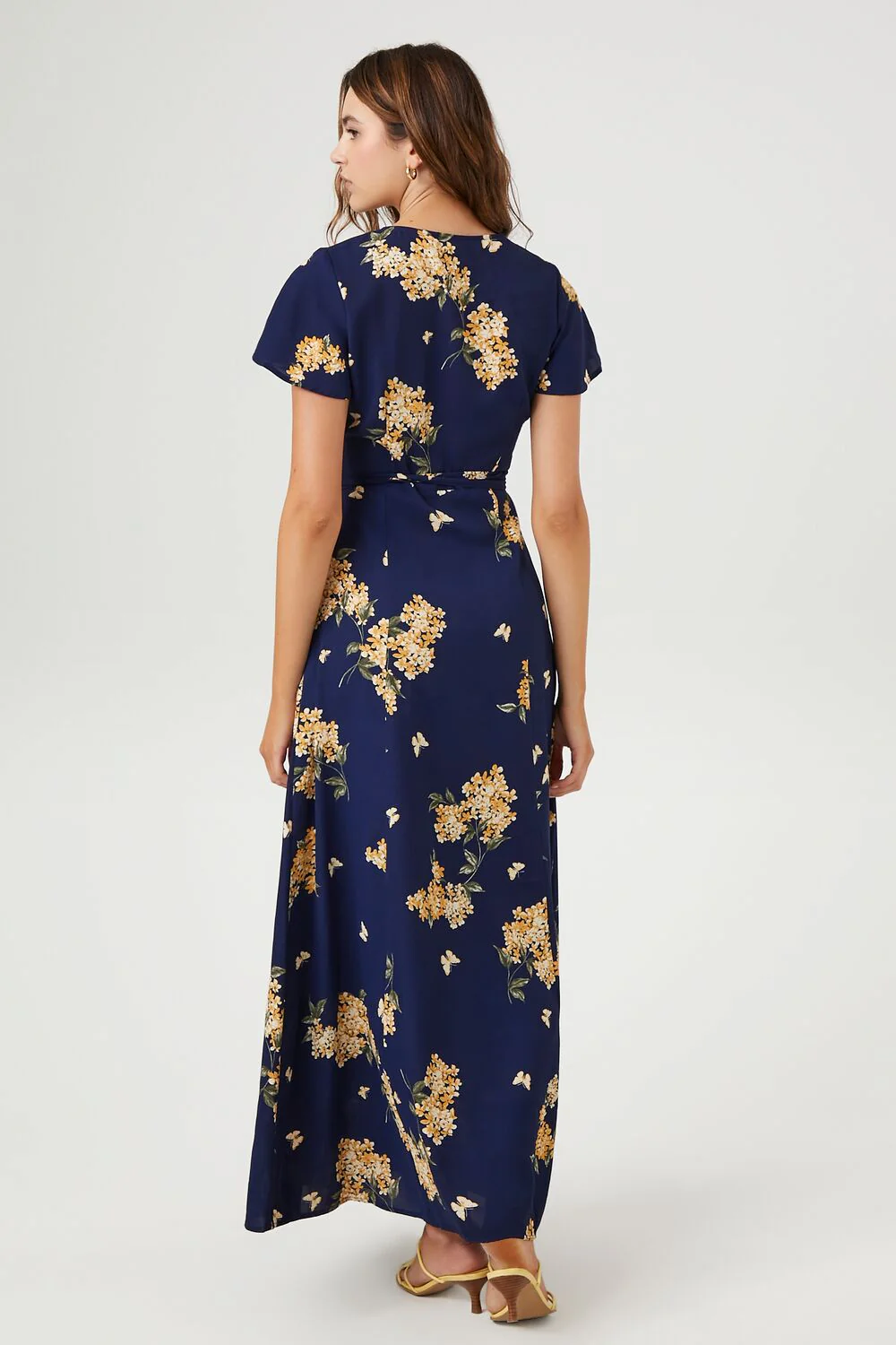 Floral Print Maxi Wrap Dress - Image 4