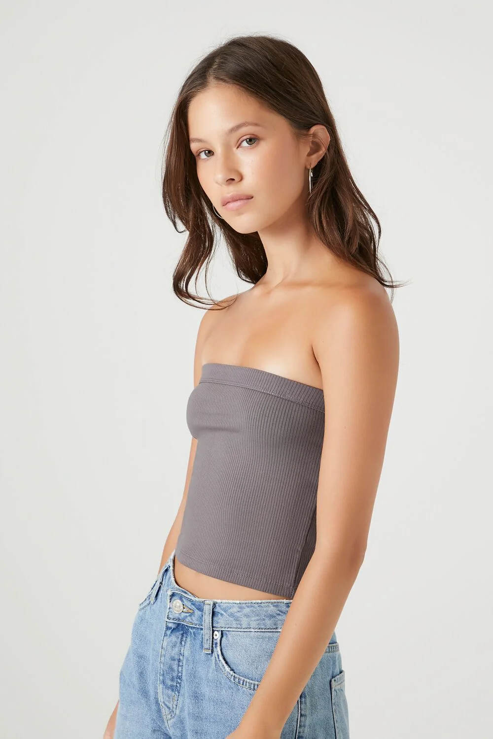 Ribbed Knit Tube Top - Image 2