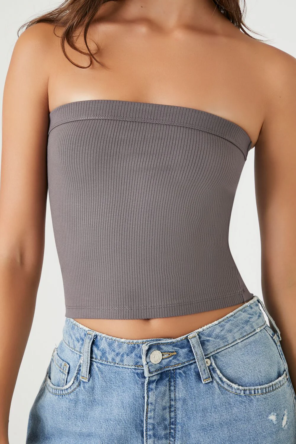 Ribbed Knit Tube Top - Image 5