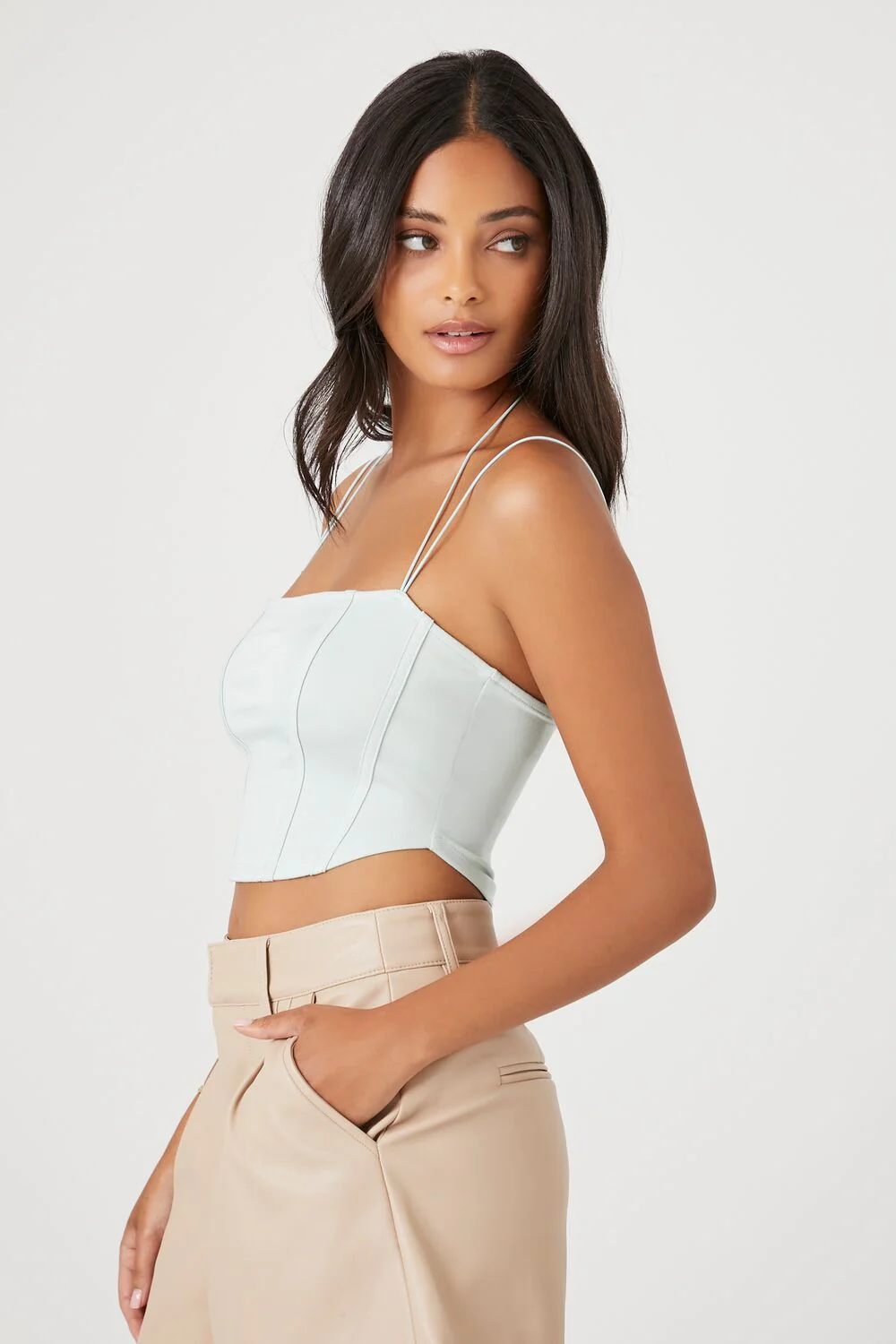 Strappy Bustier Cropped Cami - Image 7