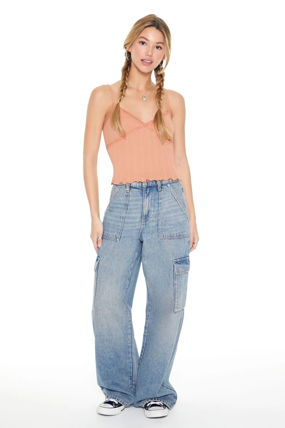 Lace-Trim V-Neck Cami - Image 4