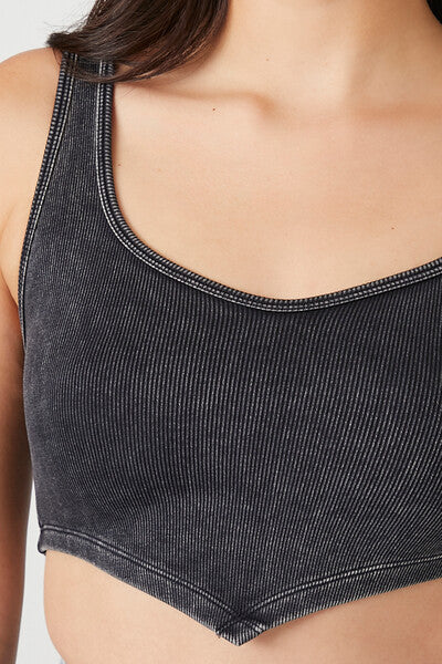 Seamless Ribbed V-Hem Tank Top - Image 5