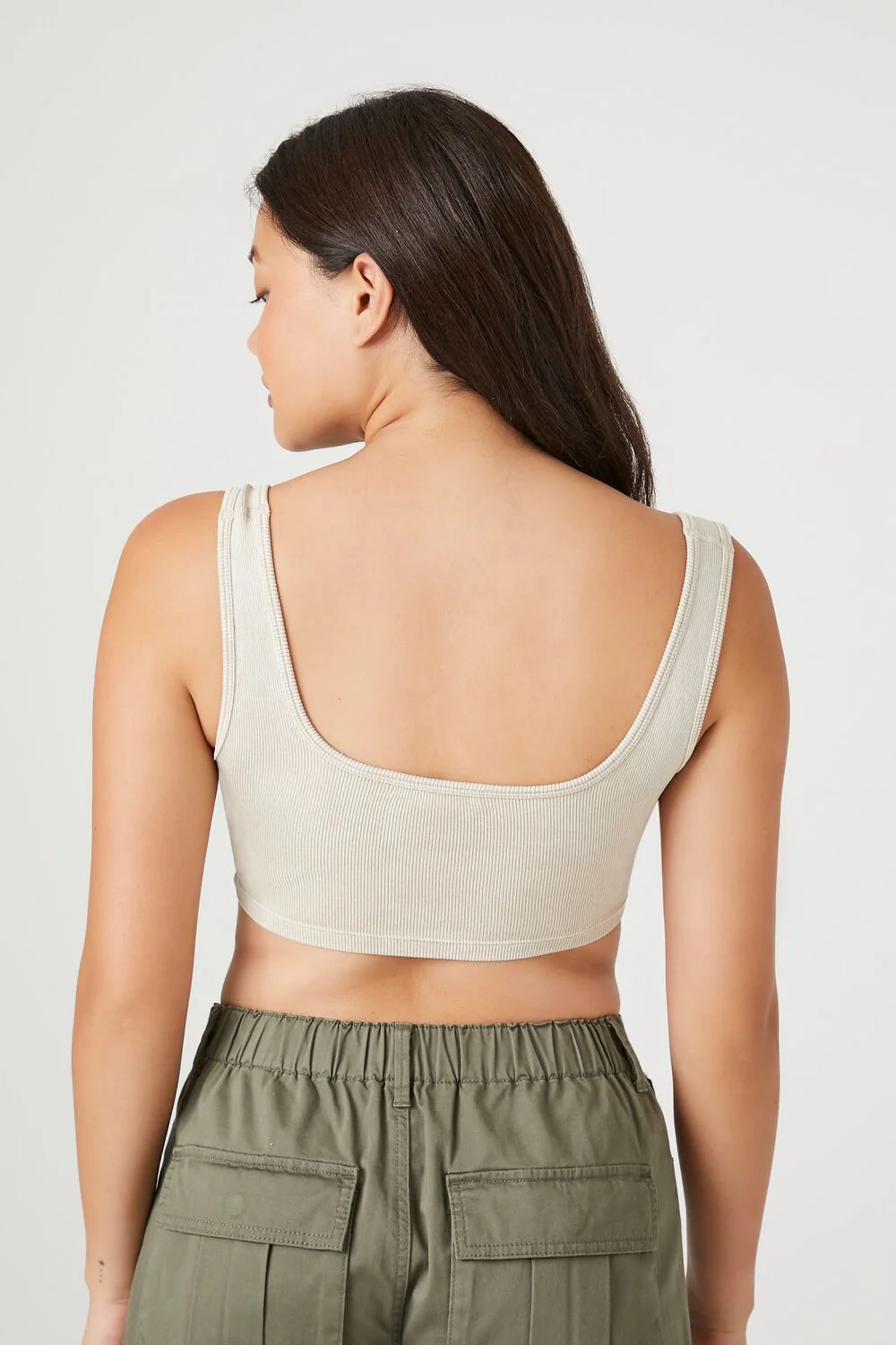 Seamless Ribbed V-Hem Tank Top - Image 8