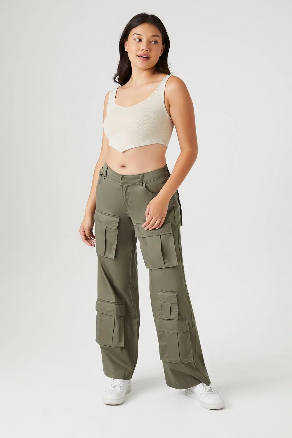 Seamless Ribbed V-Hem Tank Top - Image 9