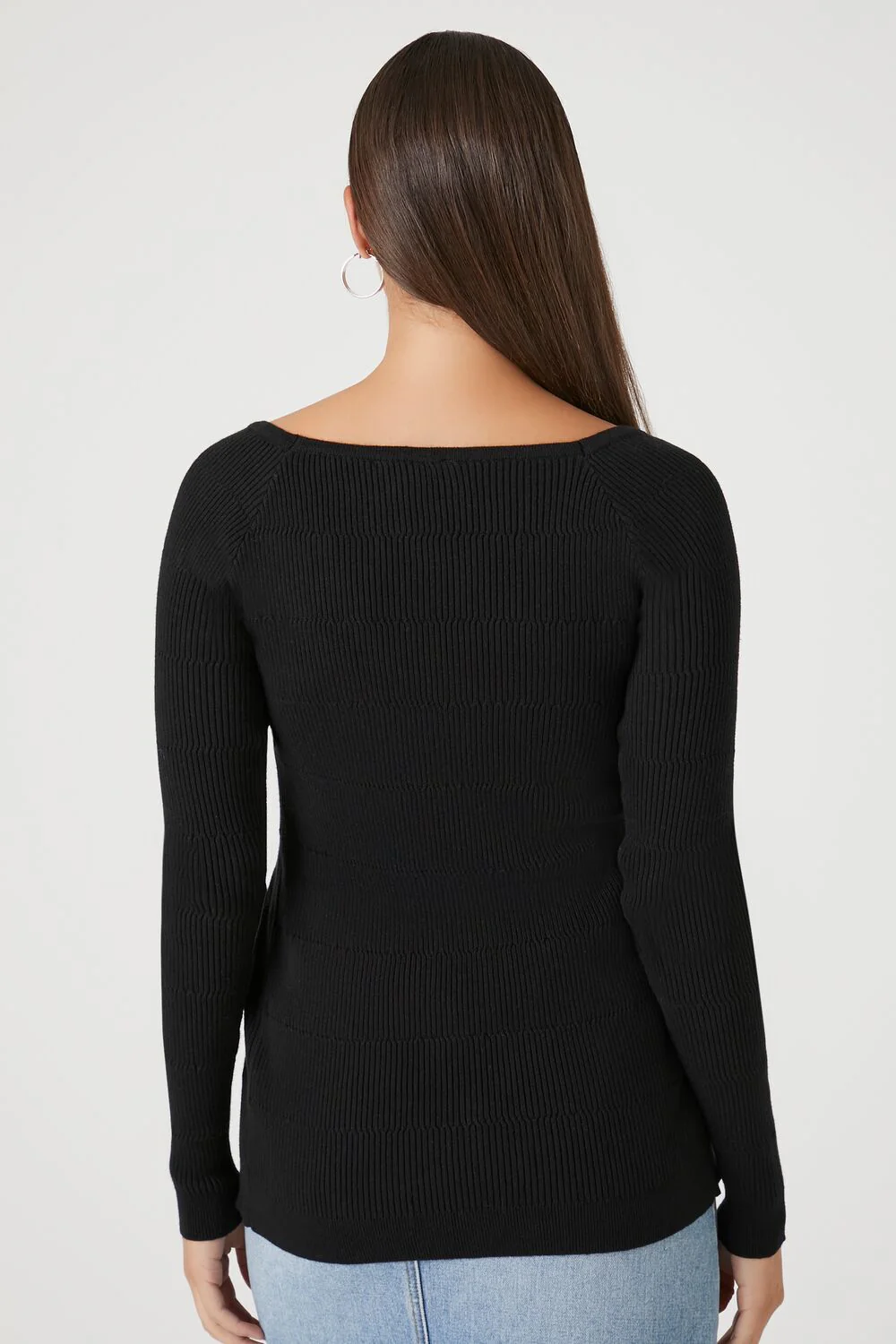 Split-Hem Cardigan Sweater - Image 3