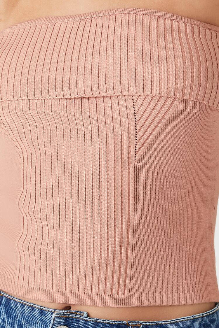 Ribbed Knit Tube Top - Image 10
