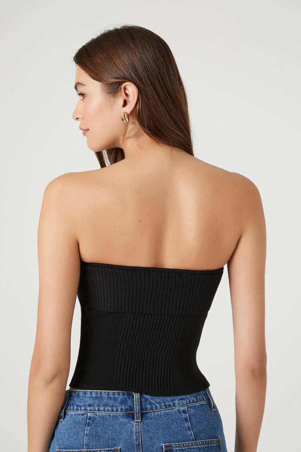 Ribbed Knit Tube Top - Image 3