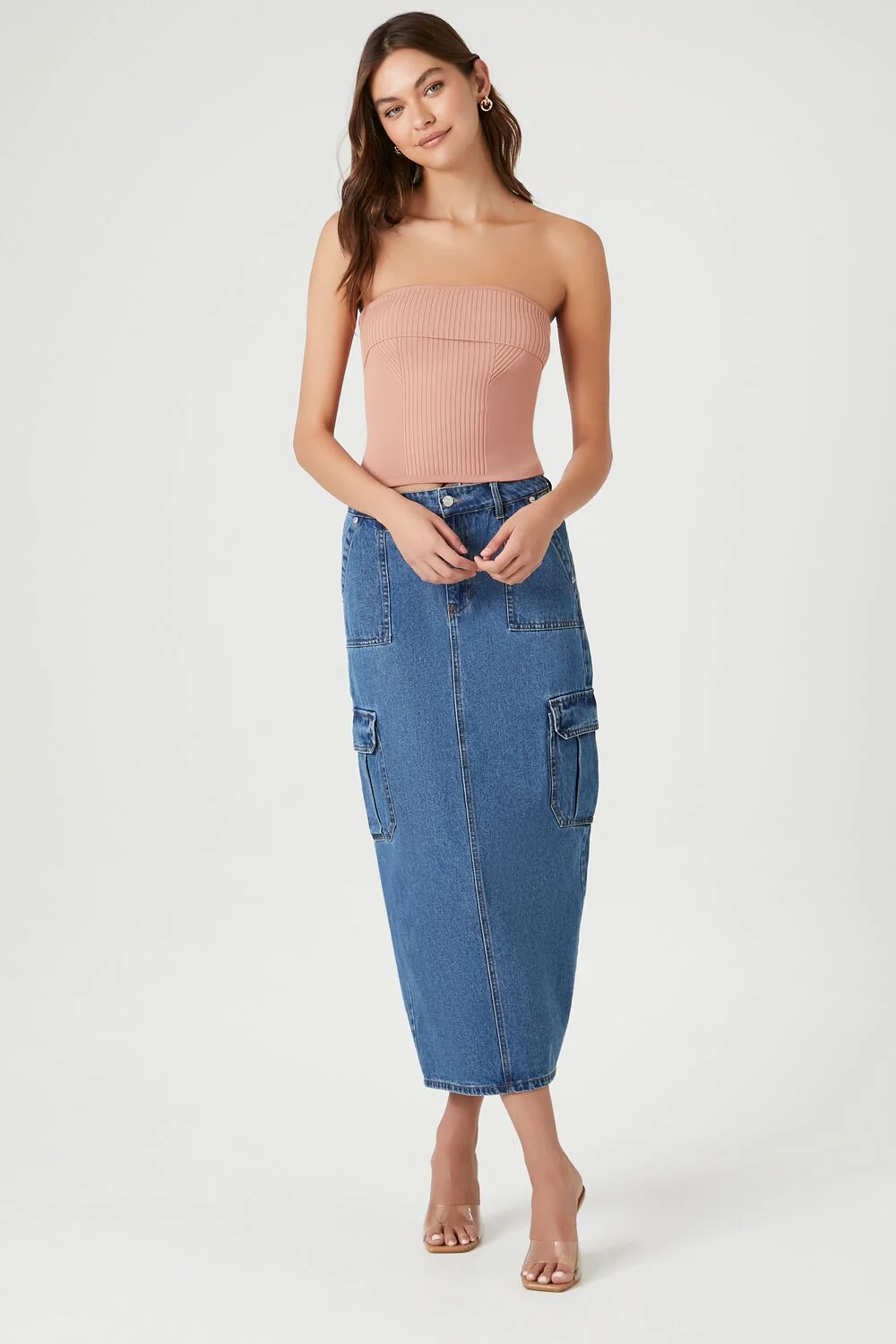 Ribbed Knit Tube Top - Image 9
