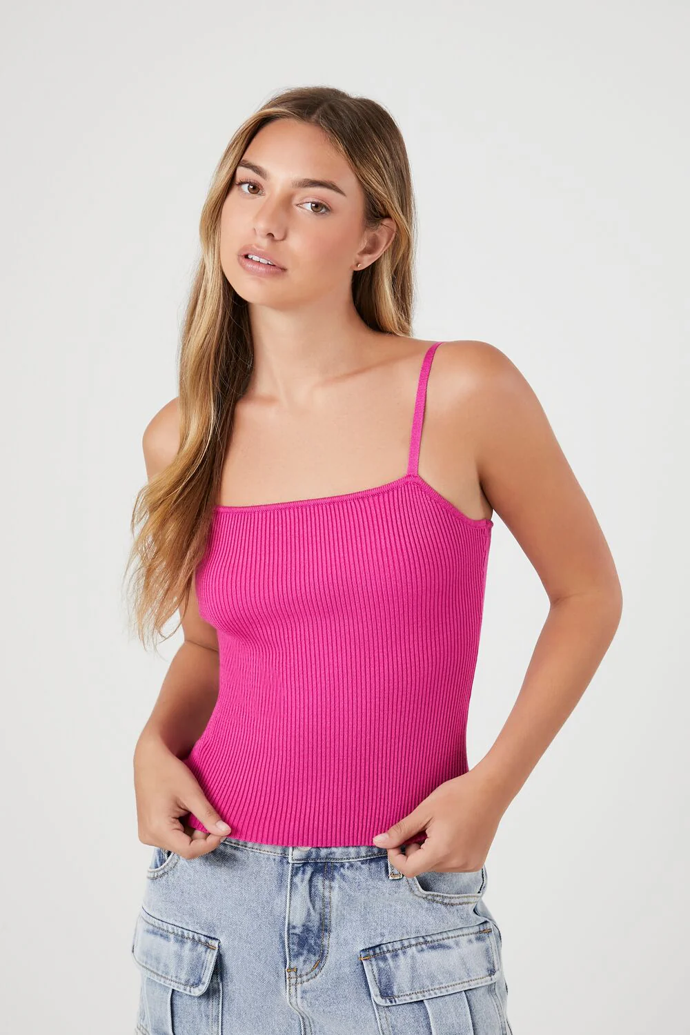 Ribbed Sweater-Knit Cami - Image 16