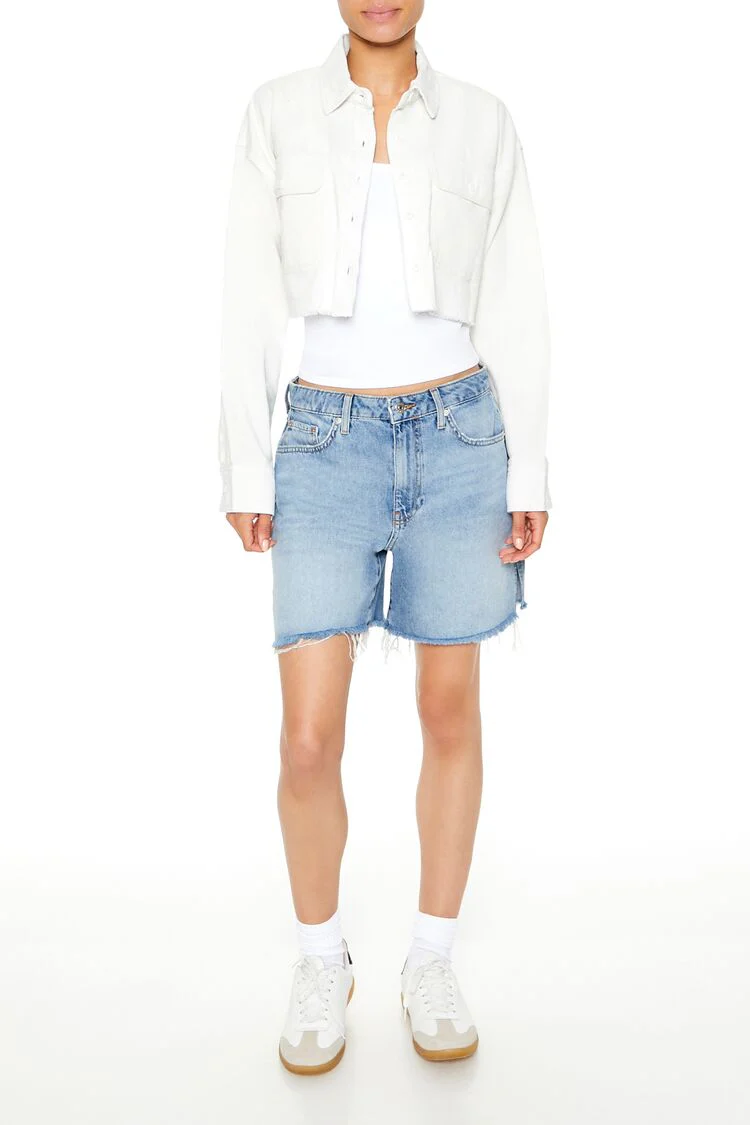 Cropped Corduroy Shirt - Image 2