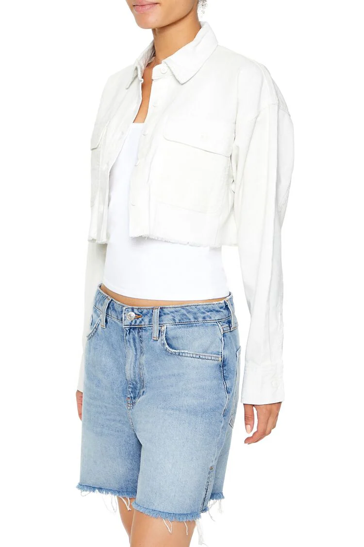 Cropped Corduroy Shirt - Image 4