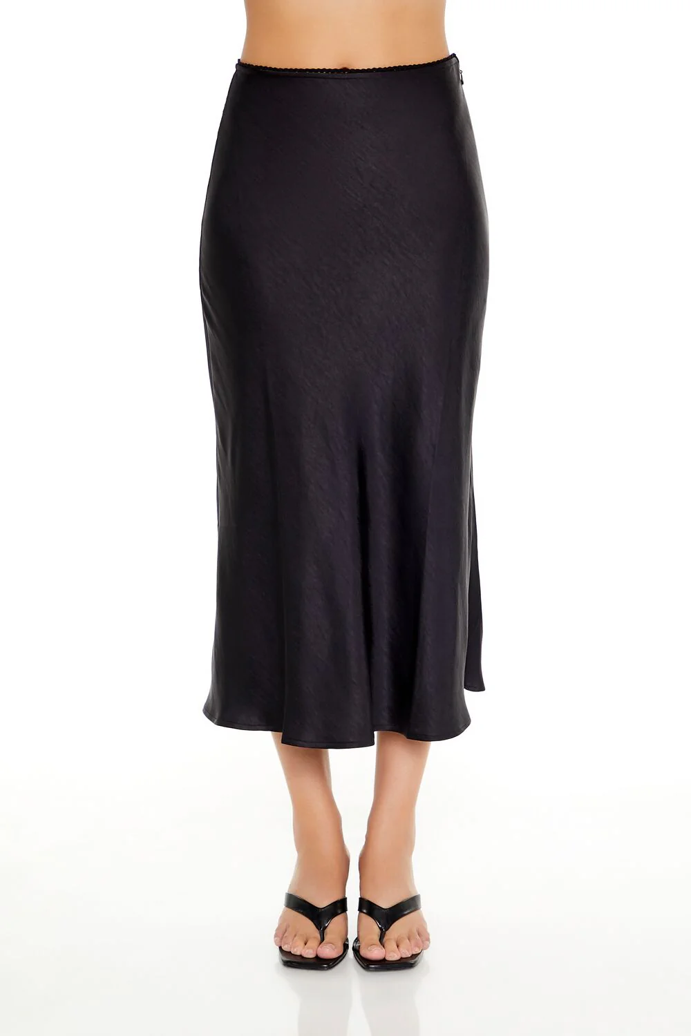 Satin Slip Midi Skirt - Image 2