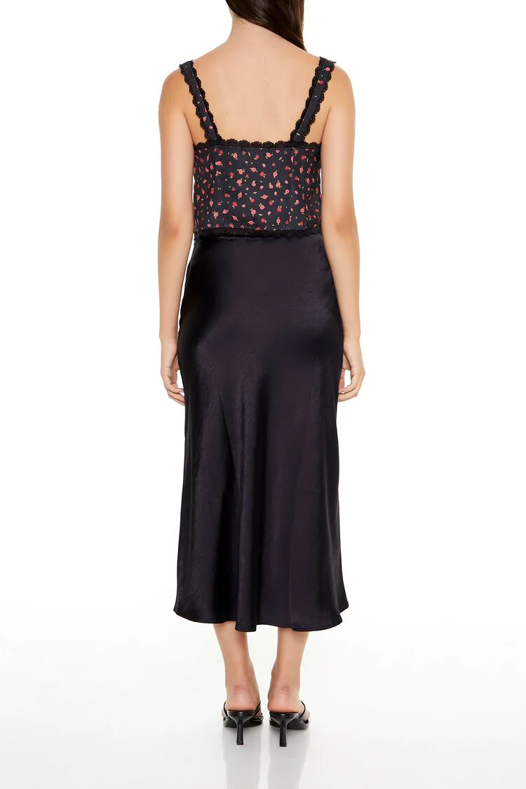 Satin Slip Midi Skirt - Image 4