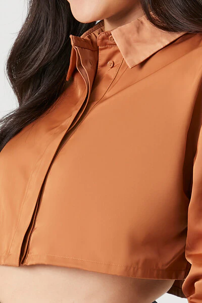 Long-Sleeve Cropped Shirt - Image 5