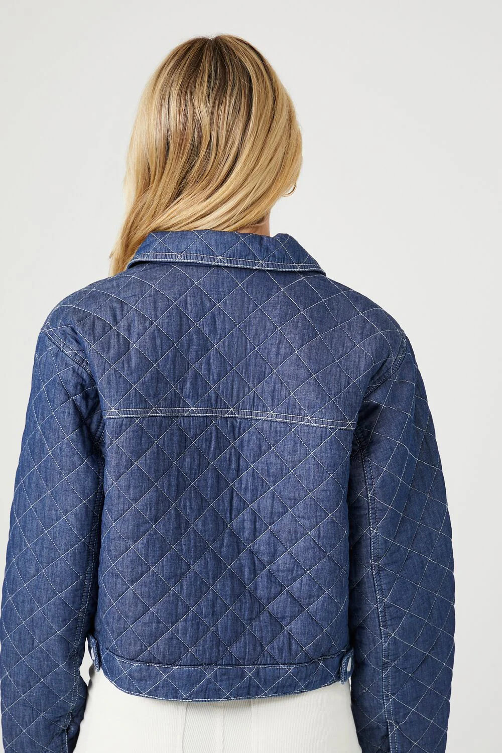 Quilted Denim Trucker Jacket - Image 3