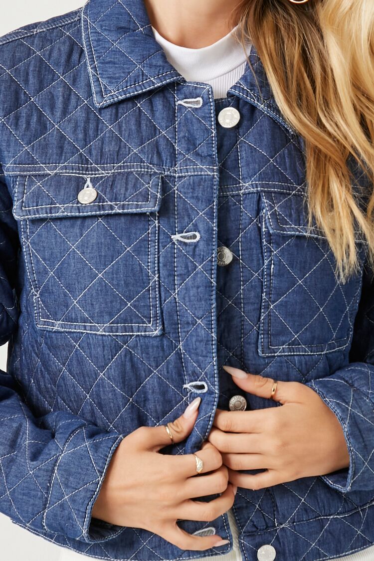 Quilted Denim Trucker Jacket - Image 5