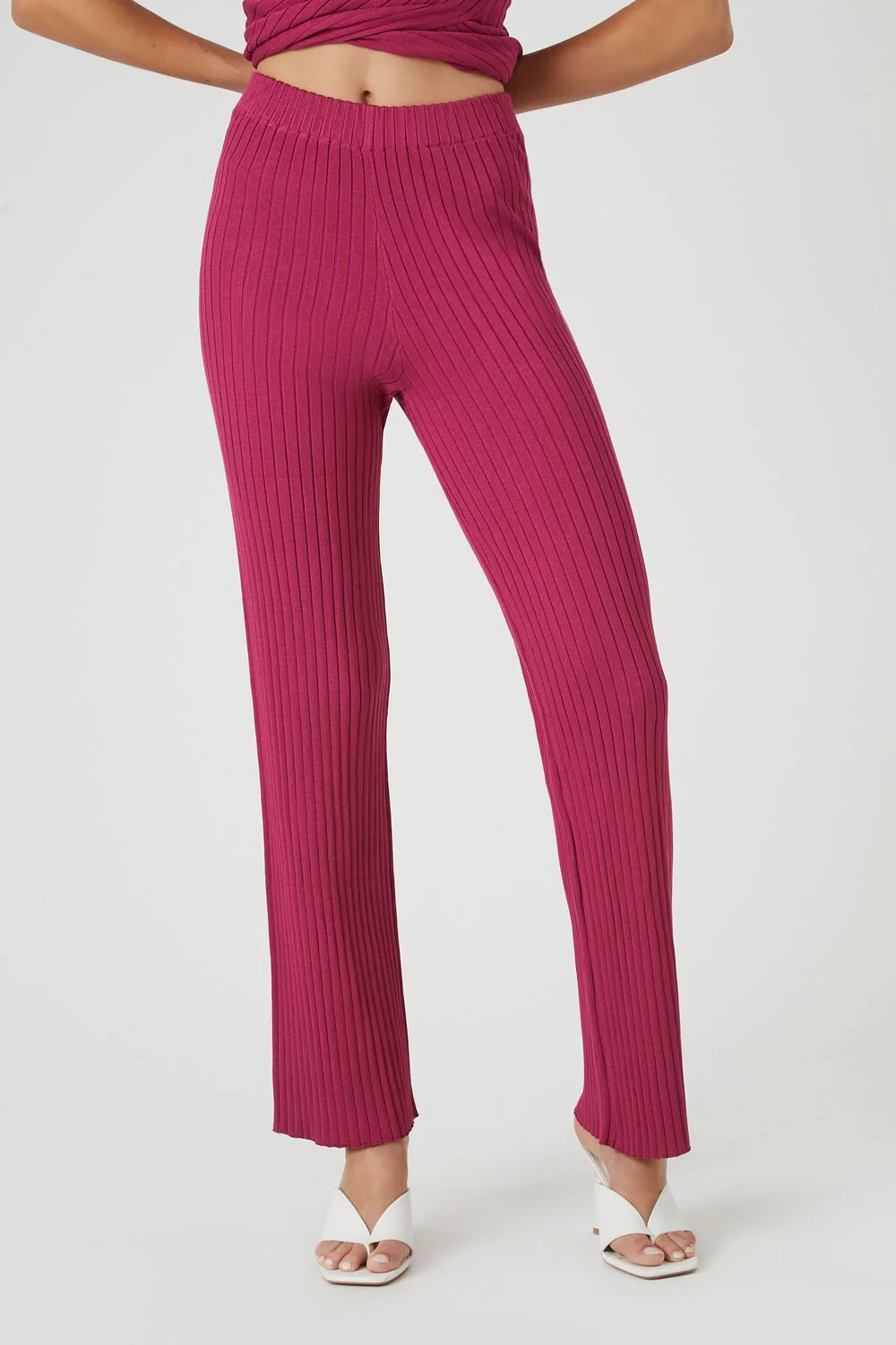 Sweater Knit Surplice Tunic & Pants Set - Image 6