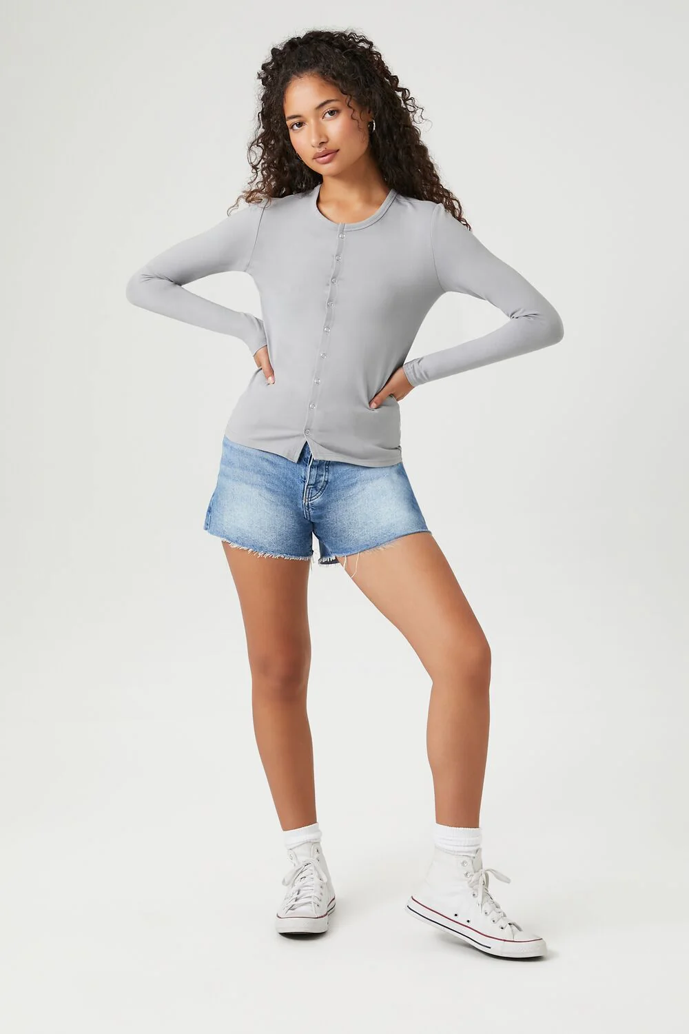 Button-Front Long-Sleeve Top - Image 4
