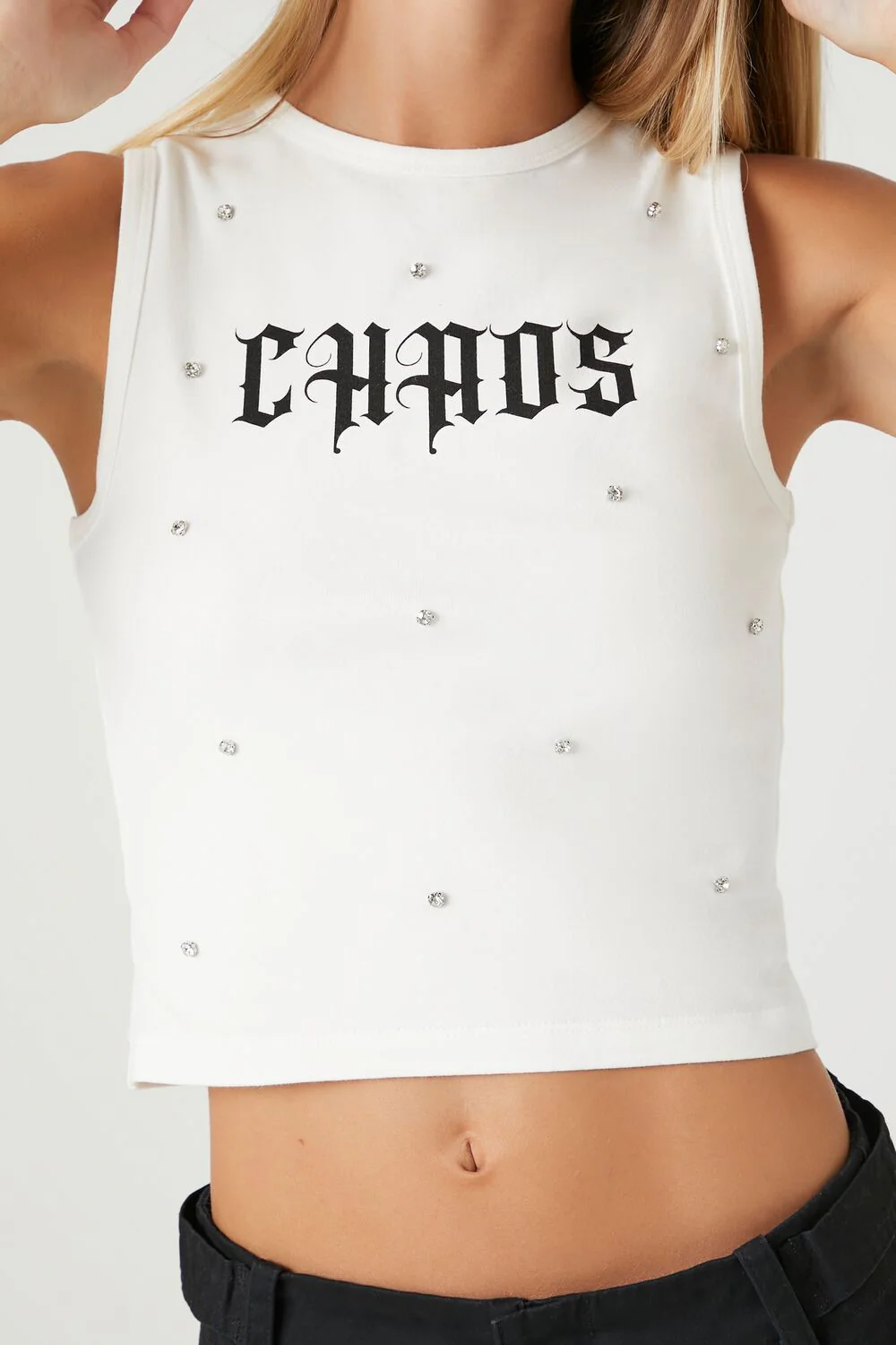 Faux Gem Chaos Graphic Tank Top - Image 5