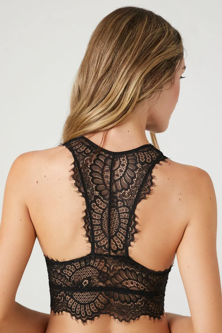 Eyelash Lace Racerback Bralette - Image 3