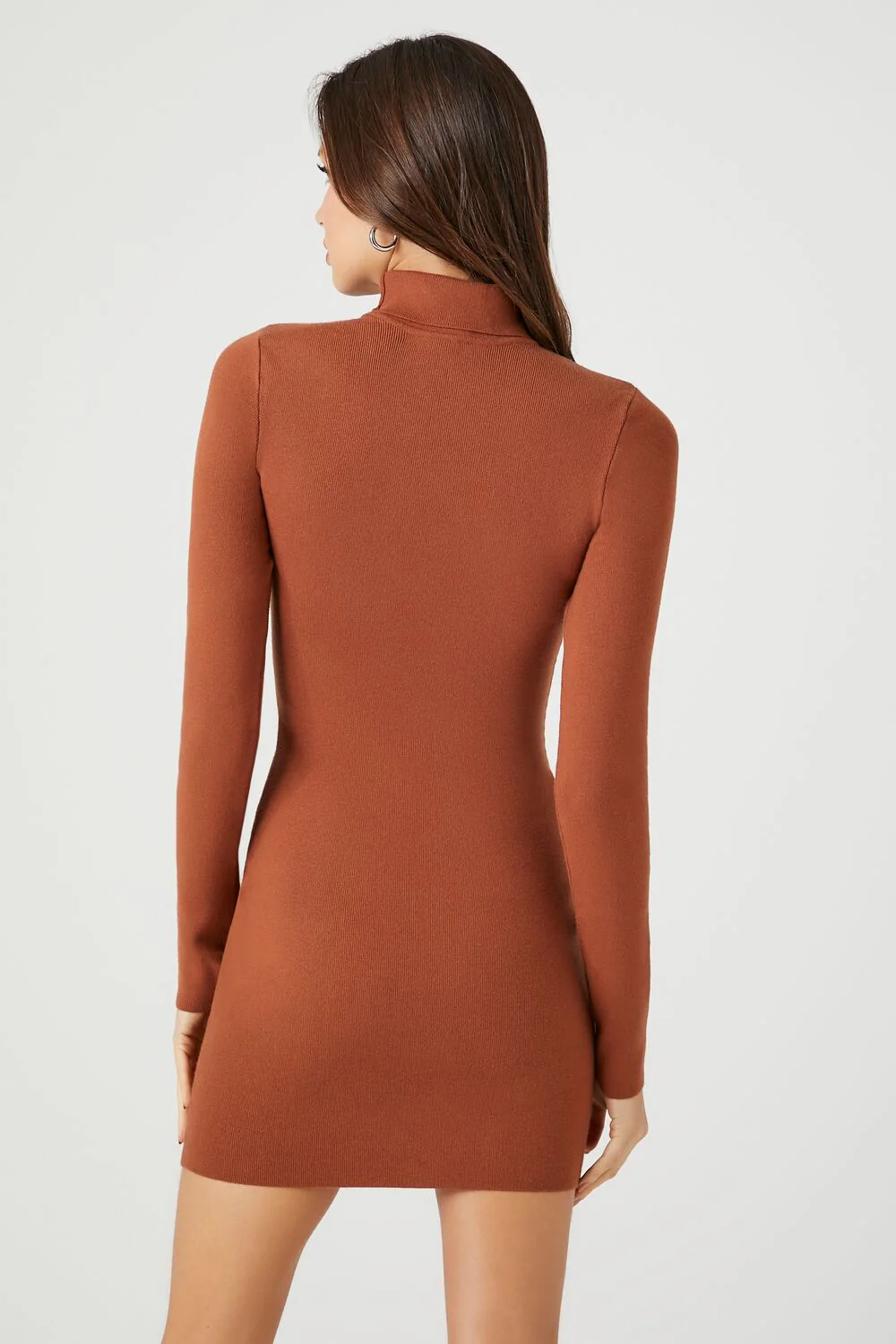 Turtleneck Mini Sweater Dress - Image 14