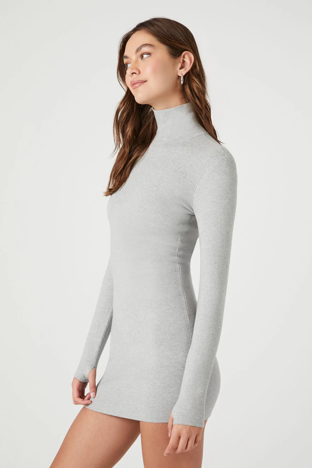 Turtleneck Mini Sweater Dress - Image 17