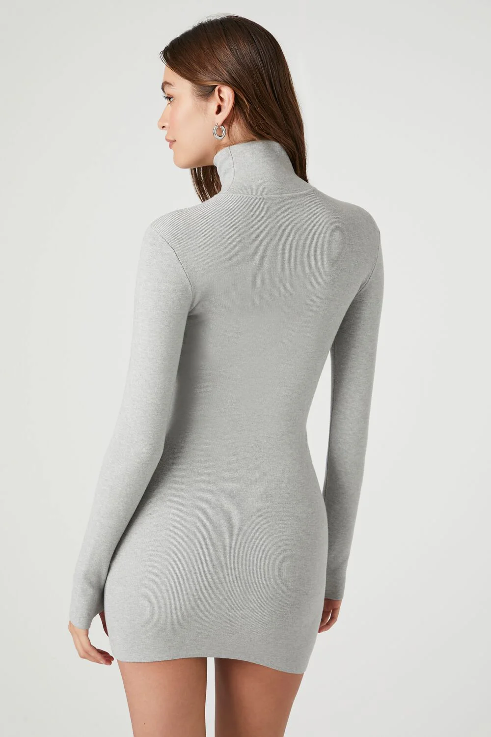 Turtleneck Mini Sweater Dress - Image 18