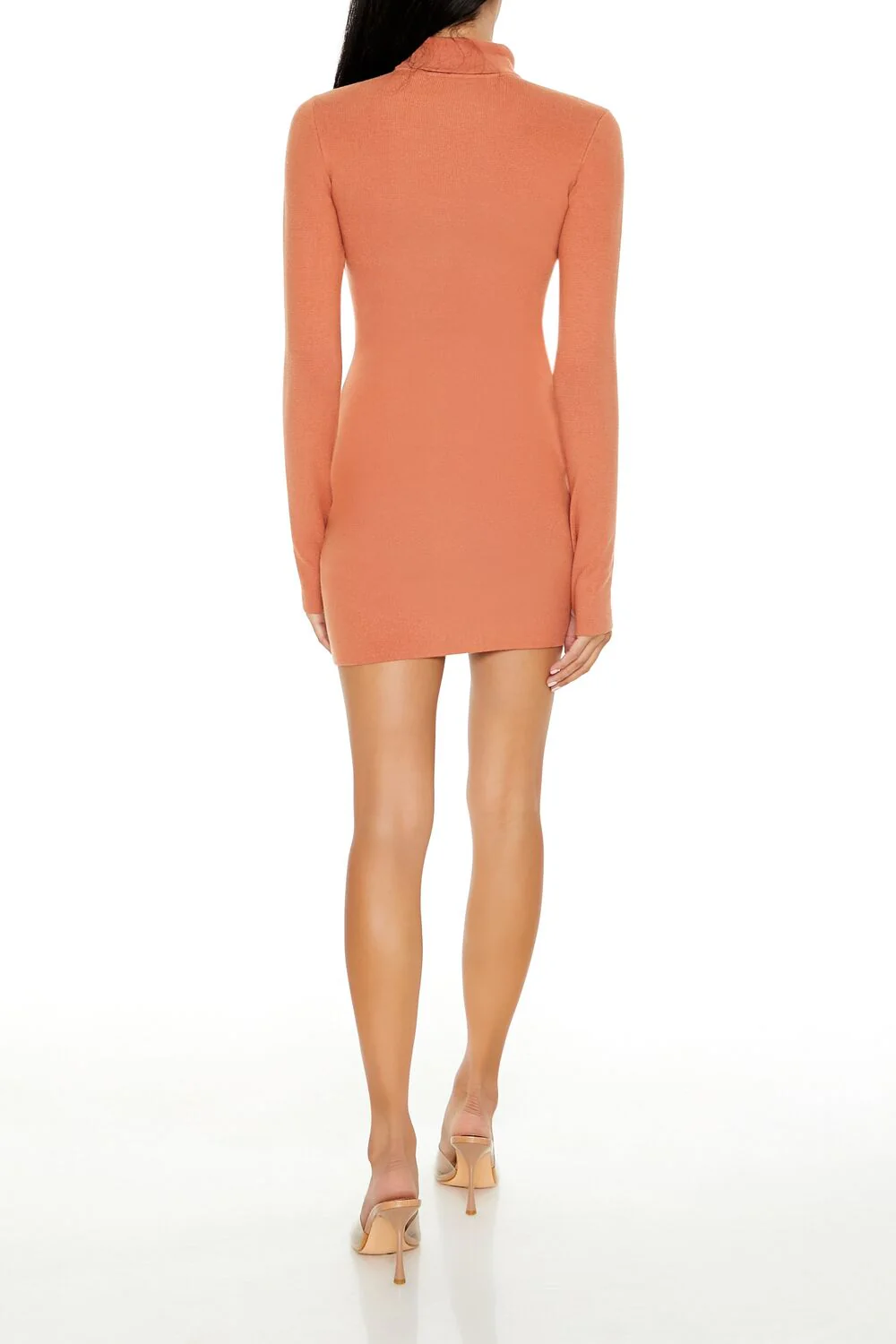 Turtleneck Mini Sweater Dress - Image 4
